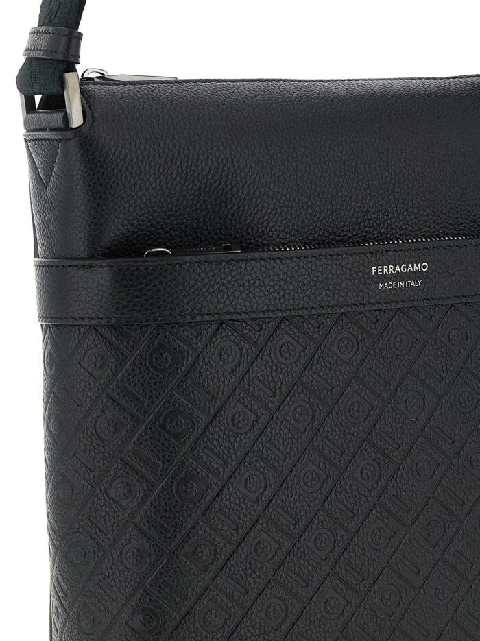 'Ferragamo Monogram' Messenger Crossbody Bag