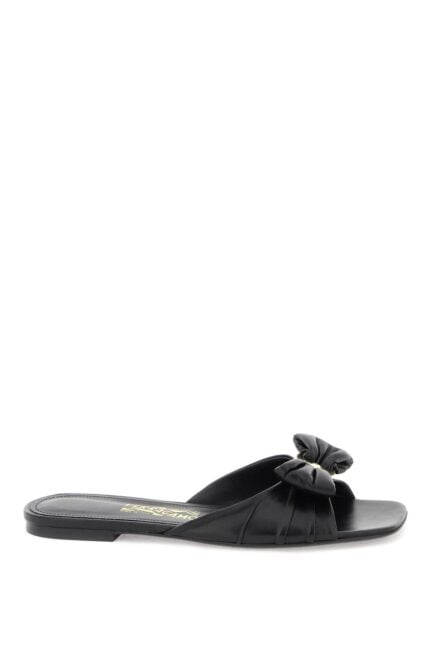 FERRAGAMO "nappa Slides With Bow Detail"