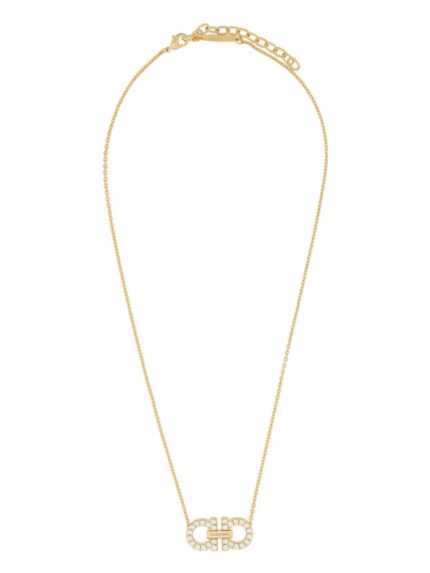 Ferragamo NECKLACE WITH "GANCINI" PENDANT AND CRYSTALS