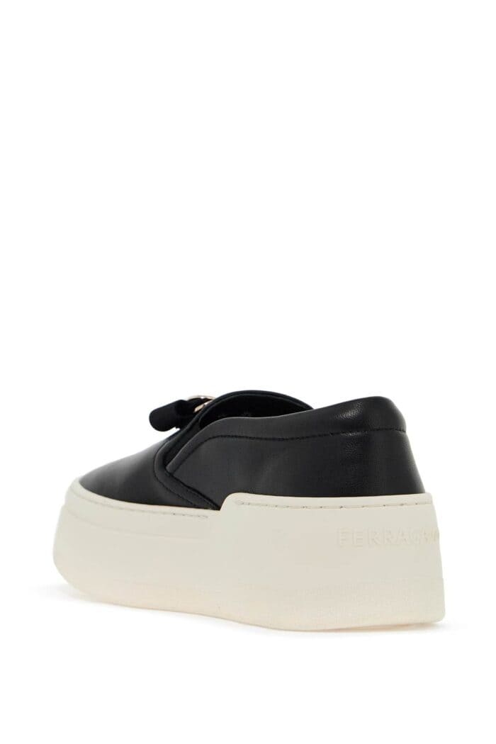 FERRAGAMO New Vara Plate Slip-on Sneakers