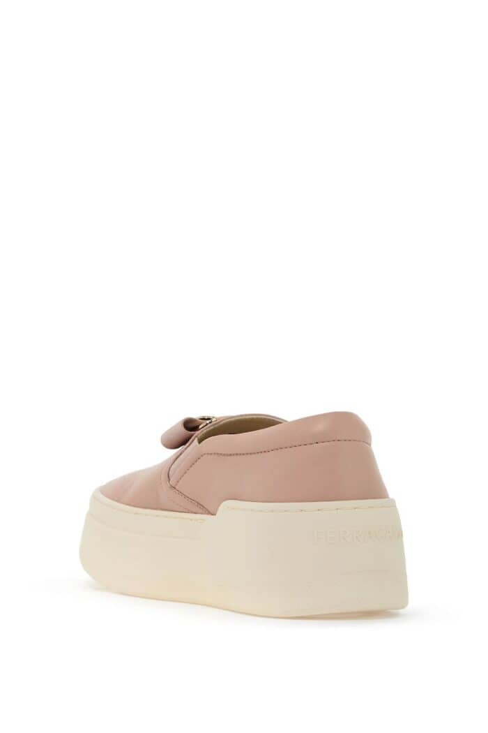 FERRAGAMO New Vara Plate Slip-on Sneakers