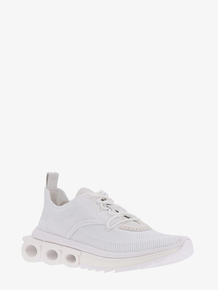 Ferragamo Nylon Sneakers With Iconic Gancini Sole