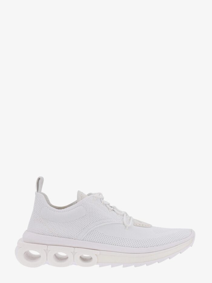 Ferragamo Nylon Sneakers With Iconic Gancini Sole