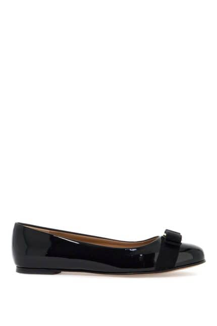 FERRAGAMO Patent Leather Varina Ballet Flats