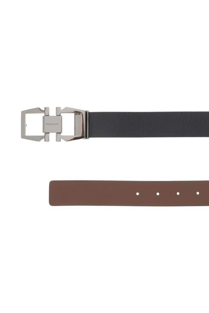 FERRAGAMO Reversible Gancini Buckle Belt