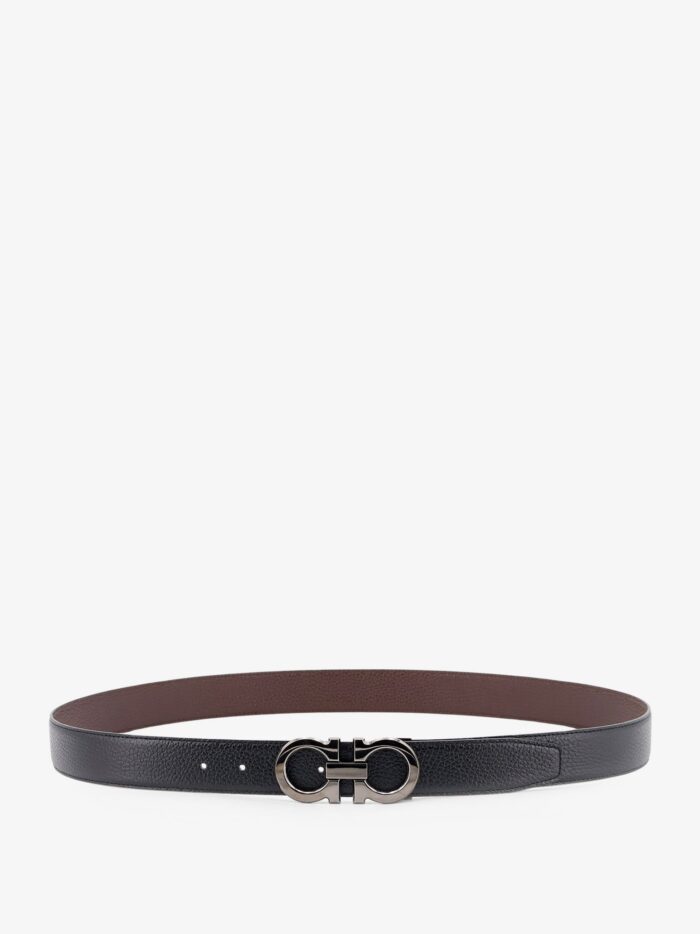 ferragamo reversible hammered leather belt Ferragamo Reversible Hammered Leather Belt