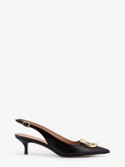 Ferragamo Sara Leather Décolleté With Gancini Detail