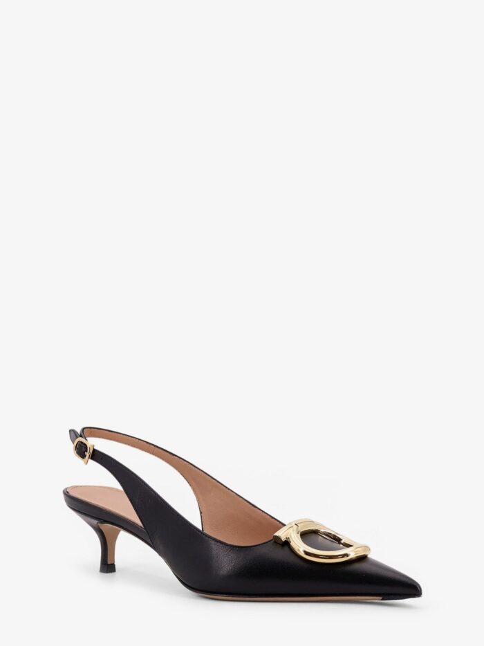 Ferragamo Sara Leather Décolleté With Gancini Detail