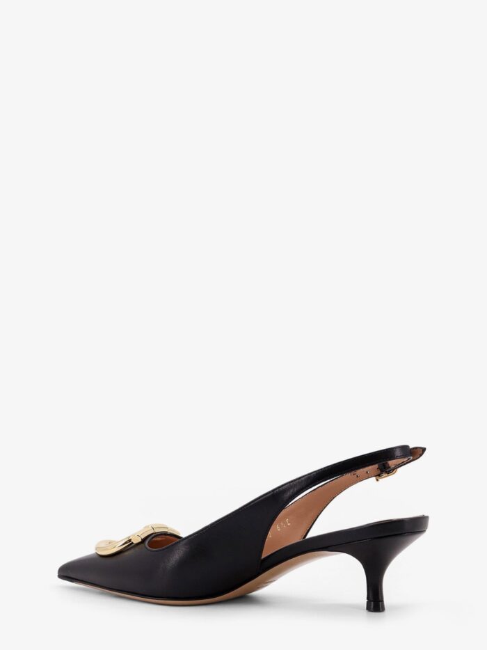 Ferragamo Sara Leather Décolleté With Gancini Detail