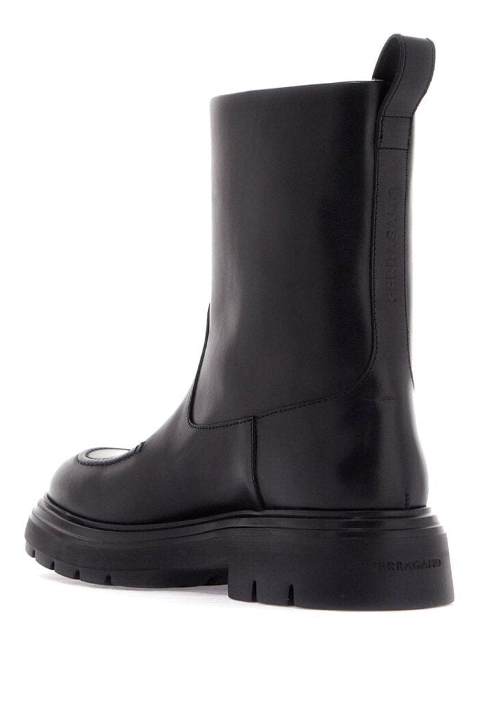 FERRAGAMO Shearling-lined Ankle Boots