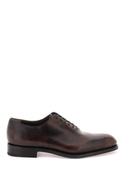 FERRAGAMO Shiny Leather Oxford Lace-ups