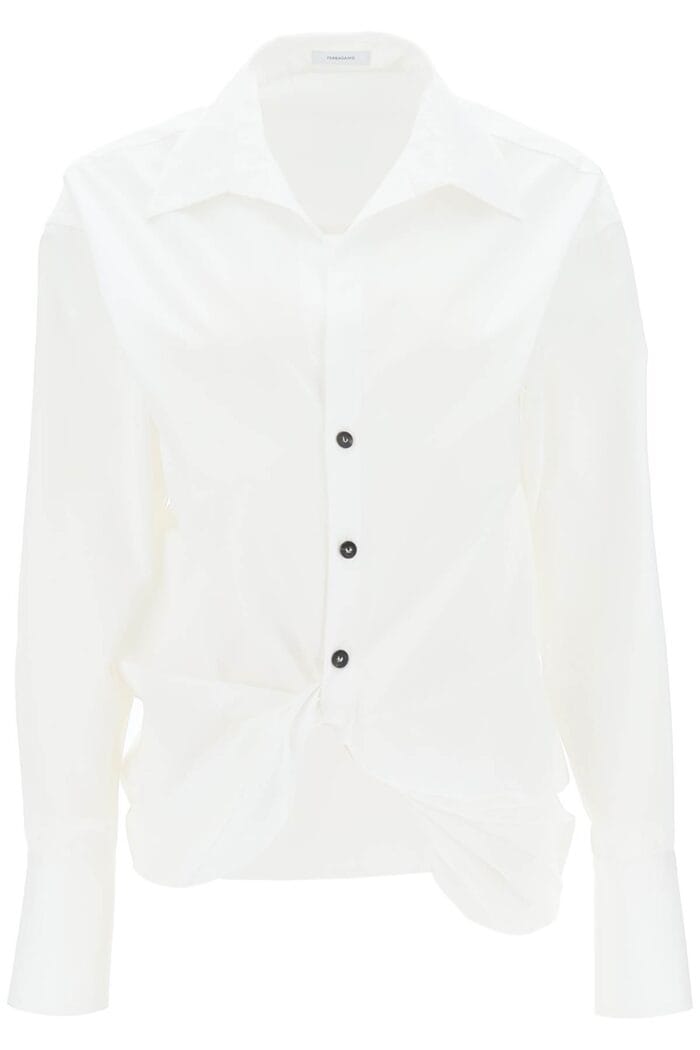 FERRAGAMO Shirt With Draped Hem