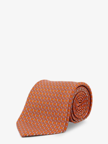 Ferragamo Silk Tie With Aida Print