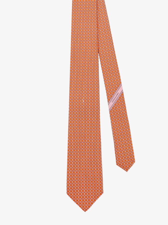 Ferragamo Silk Tie With Aida Print