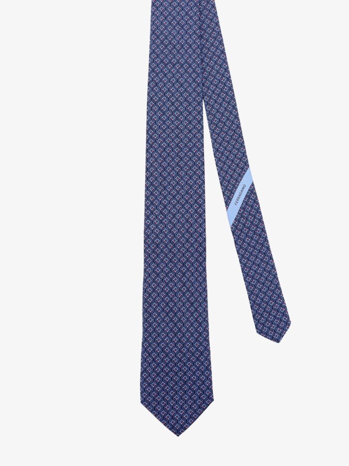 Ferragamo Silk Tie With Tetris Print