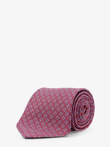 Ferragamo Silk Tie With Tetris Print
