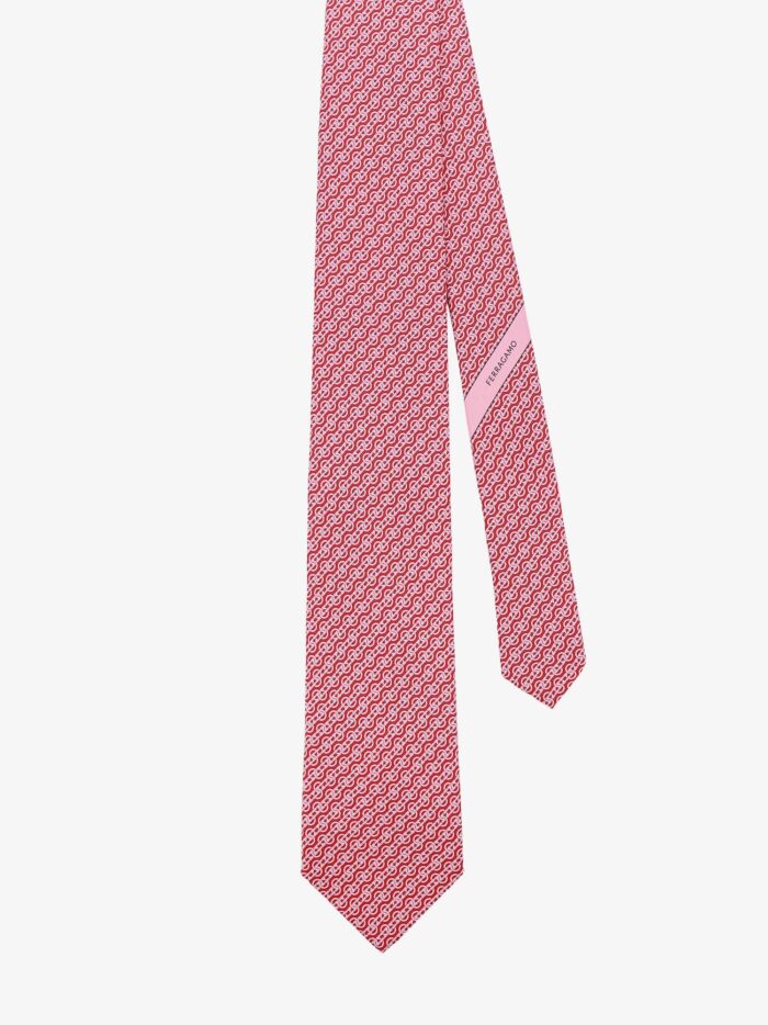 Ferragamo Silk Tie With Trofeo Print