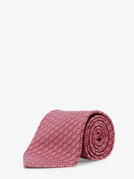 Ferragamo Silk Tie With Trofeo Print