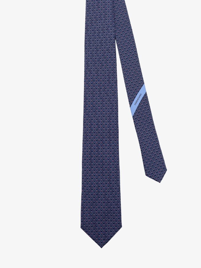 Ferragamo Silk Tie With Viva Print