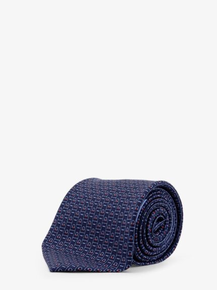 Ferragamo Silk Tie With Viva Print
