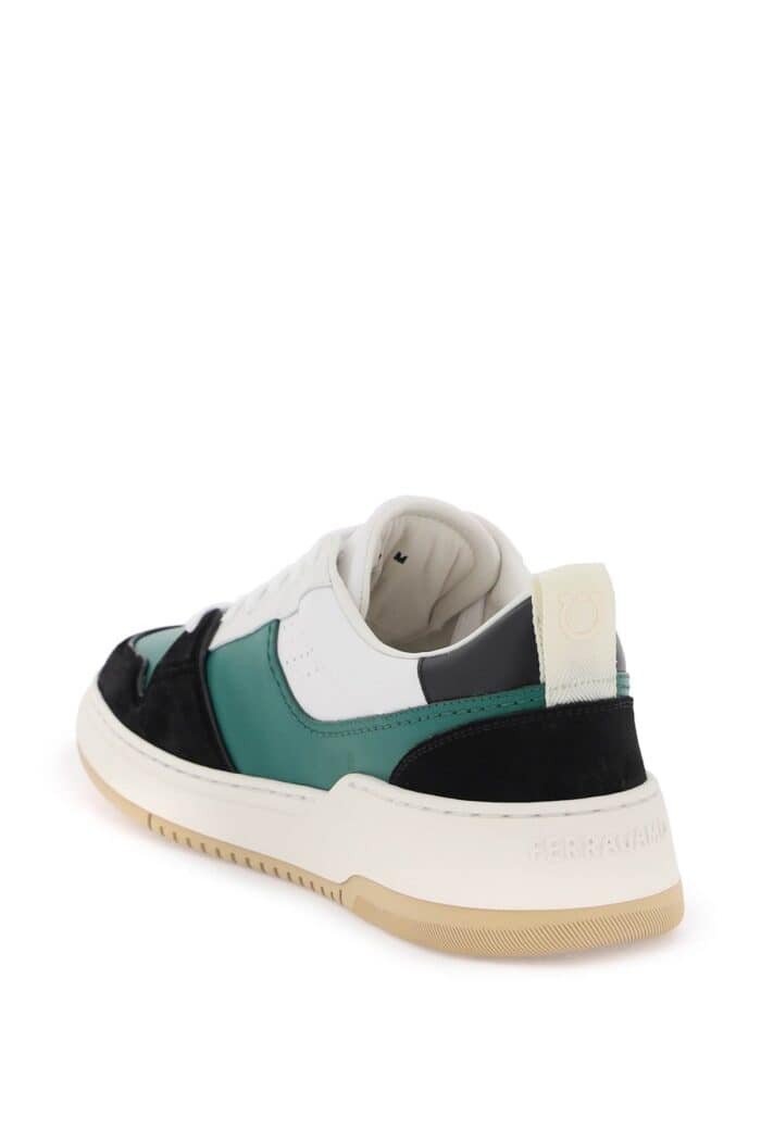 FERRAGAMO Smooth And Suede Leather Sneakers