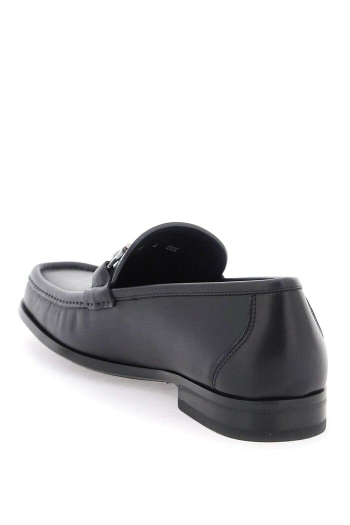 FERRAGAMO Smooth Leather Loafers With Gancini