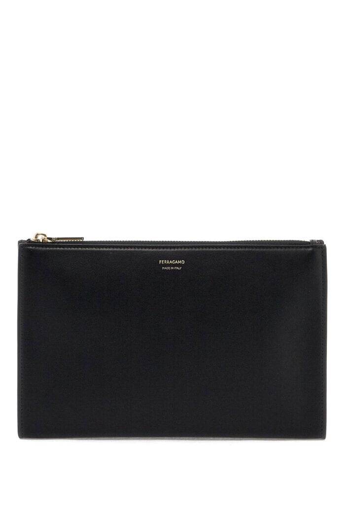 FERRAGAMO Smooth Leather Pouch In Seven Words