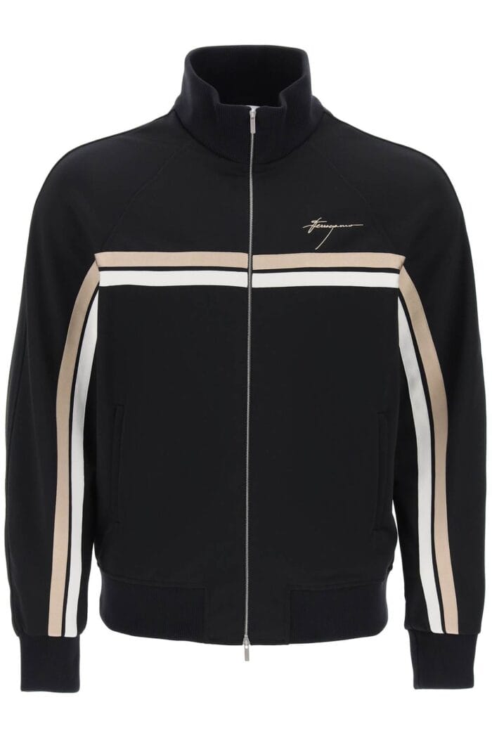 FERRAGAMO "track Sweatshirt With Two-tone