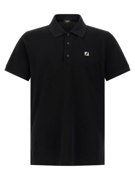 Fendi FF Metallic Logo Polo Shirt