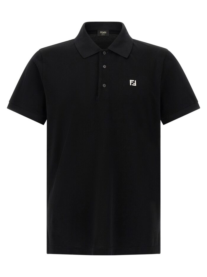 fendi ff metallic logo polo shirt Fendi FF Metallic Logo Polo Shirt