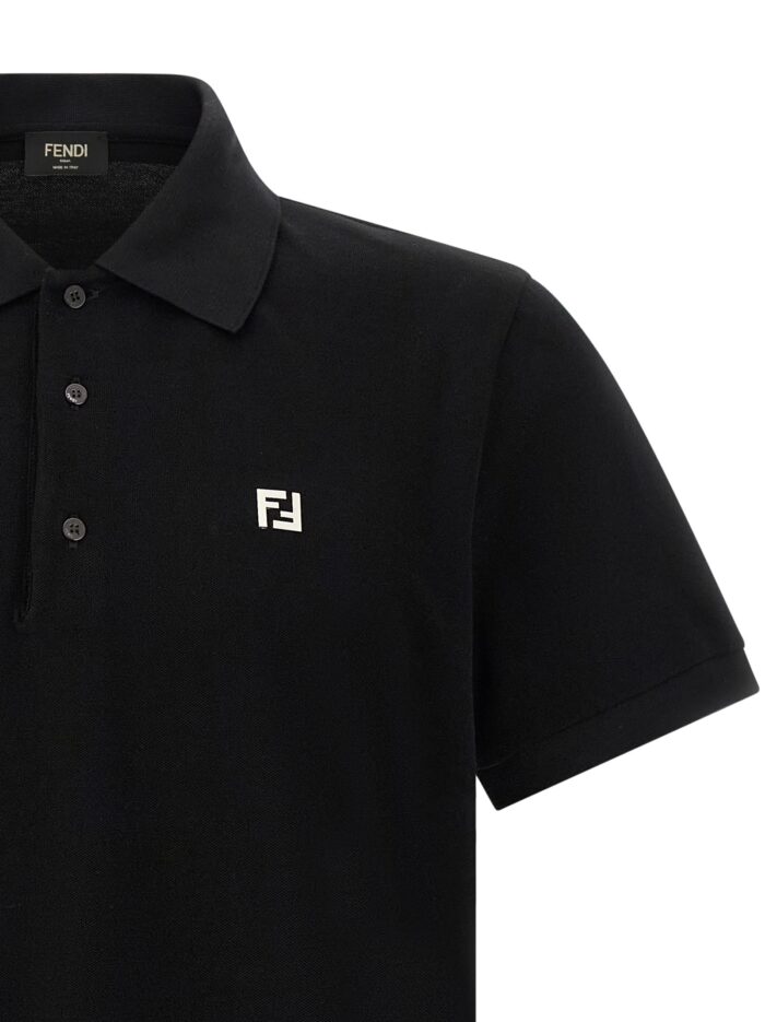 Fendi FF Metallic Logo Polo Shirt