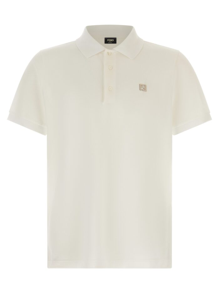 fendi ff metallic logo polo shirt Fendi FF Metallic Logo Polo Shirt