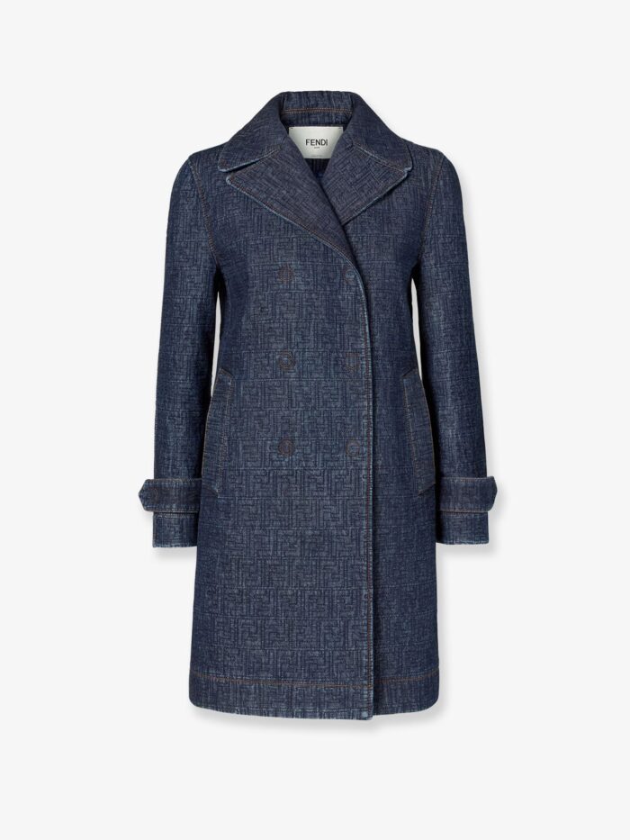 fendi ff padded denim caban Fendi Ff Padded Denim Caban