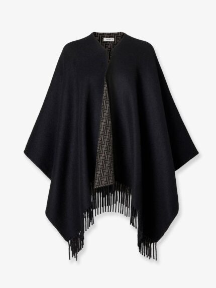 Fendi FF Pumpkin Wool And Cashmere Cape