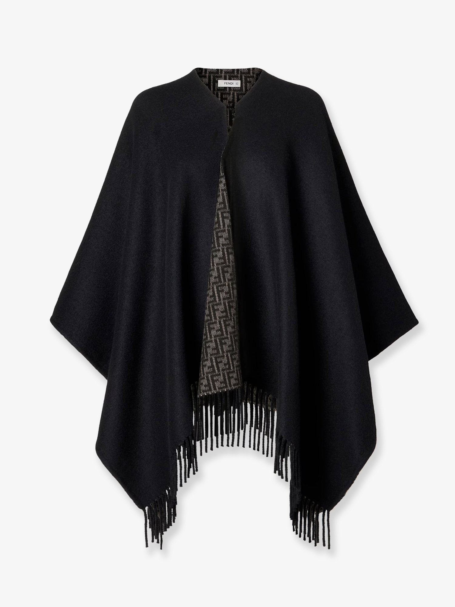 Fendi FF Pumpkin Wool And Cashmere Cape