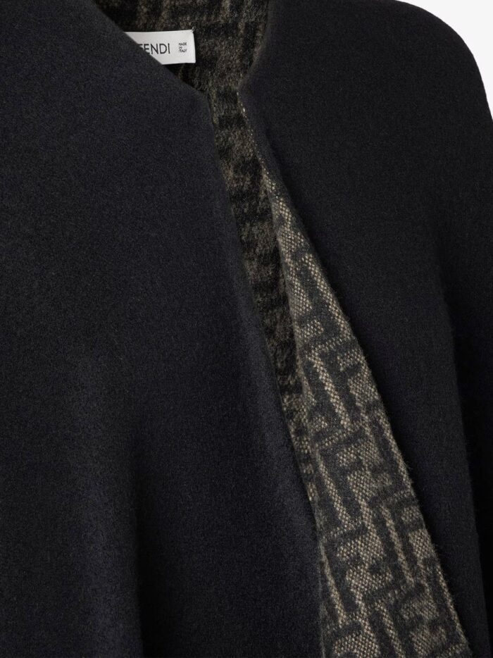 Fendi FF Pumpkin Wool And Cashmere Cape