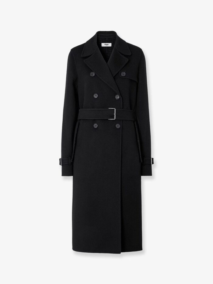 Fendi FF Zucca Virgin Wool Midi Coat
