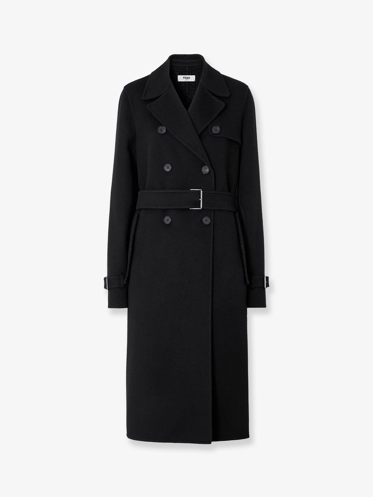 Fendi FF Zucca Virgin Wool Midi Coat