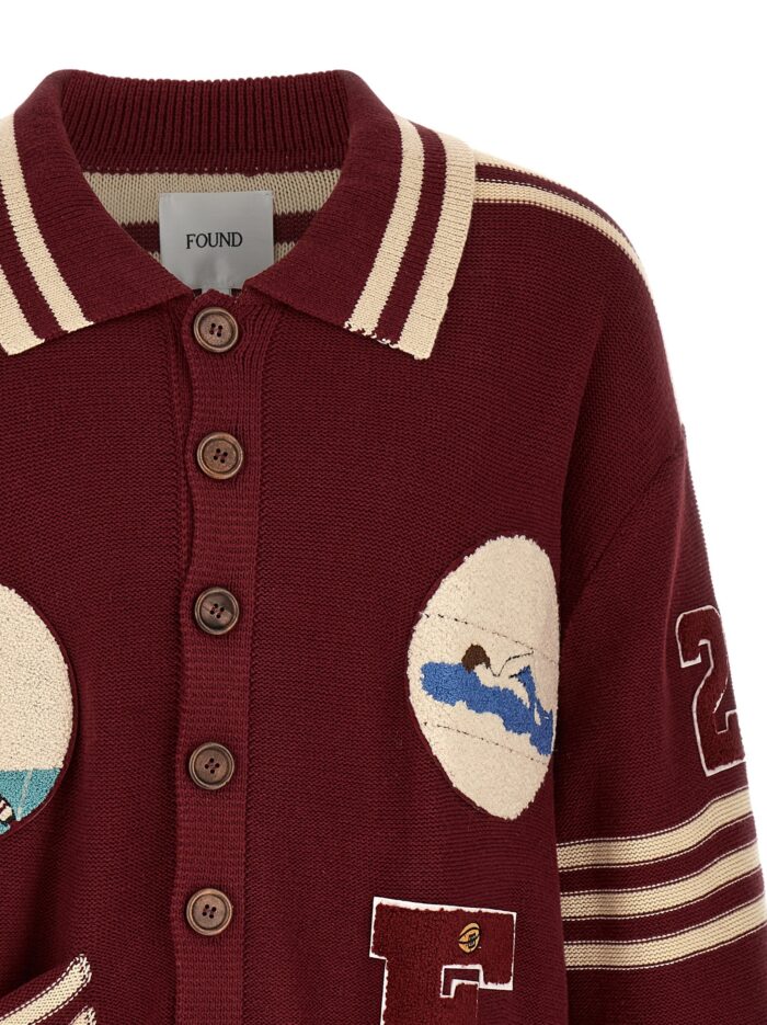 FOUND 'Fin Varsity' Collared Cardigan