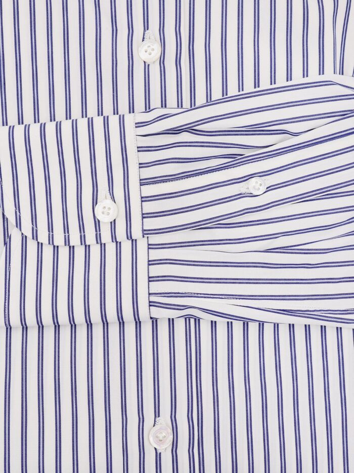 FINAMORE Cotton Shirt With Striped Motif
