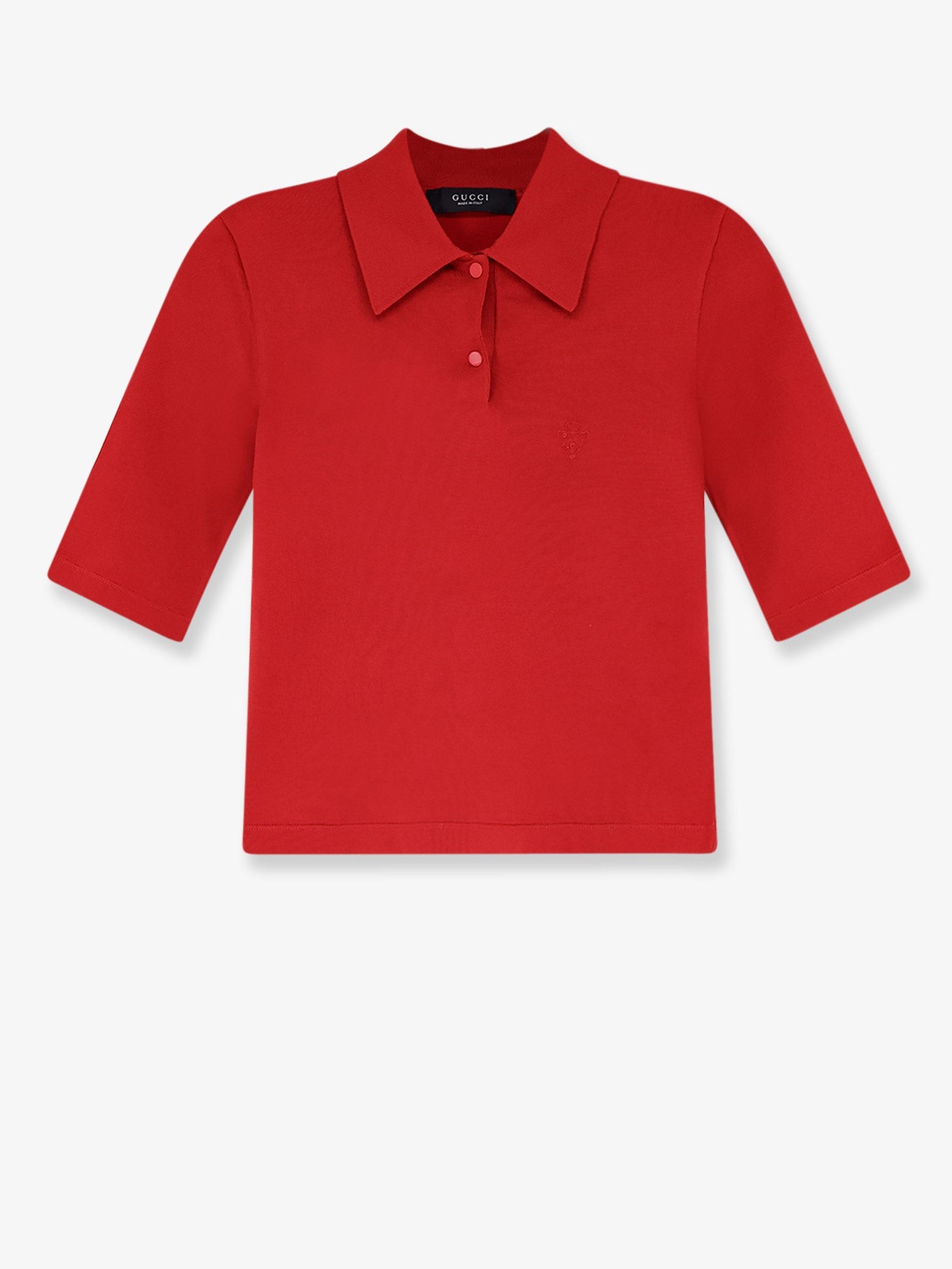 Gucci Fine Stretch Silk Knit Polo Shirt