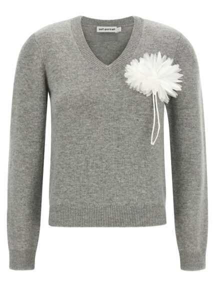 SELF PORTRAIT Fiore Pin Sweater