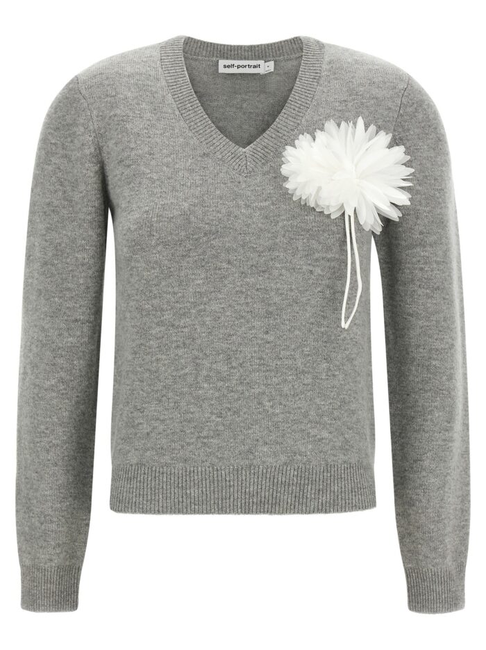 SELF PORTRAIT Fiore Pin Sweater