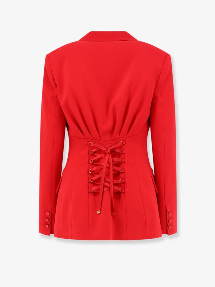 Elisabetta Franchi Fitted Blazer With Laces On The Back