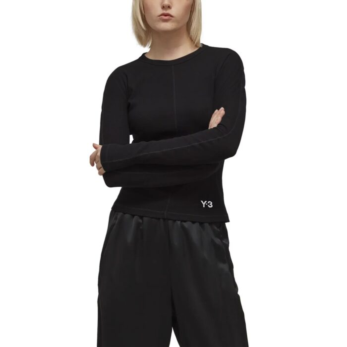 Adidas Y3 FITTED LS TEE       BLACK