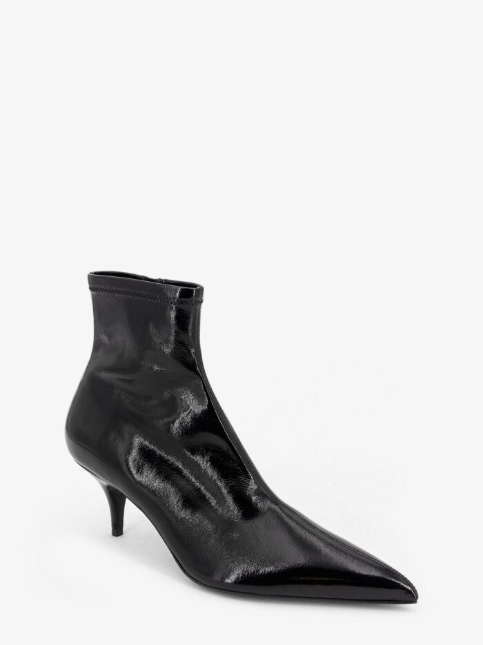 Celine Fitted Sleek Stretch Patent Leather Boots
