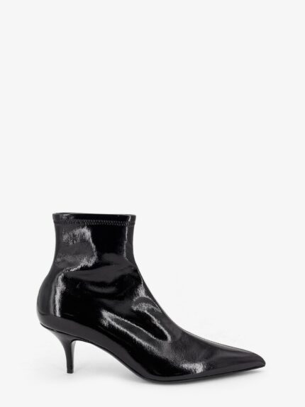 Celine Fitted Sleek Stretch Patent Leather Boots