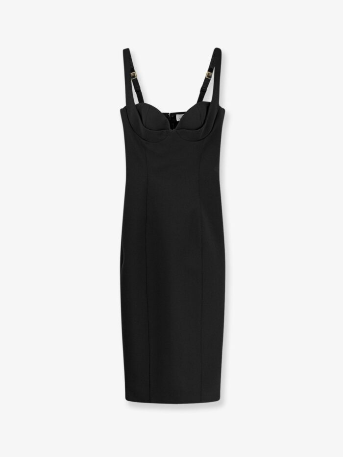 Elisabetta Franchi Fitted Stretch Fabric Midi Dress
