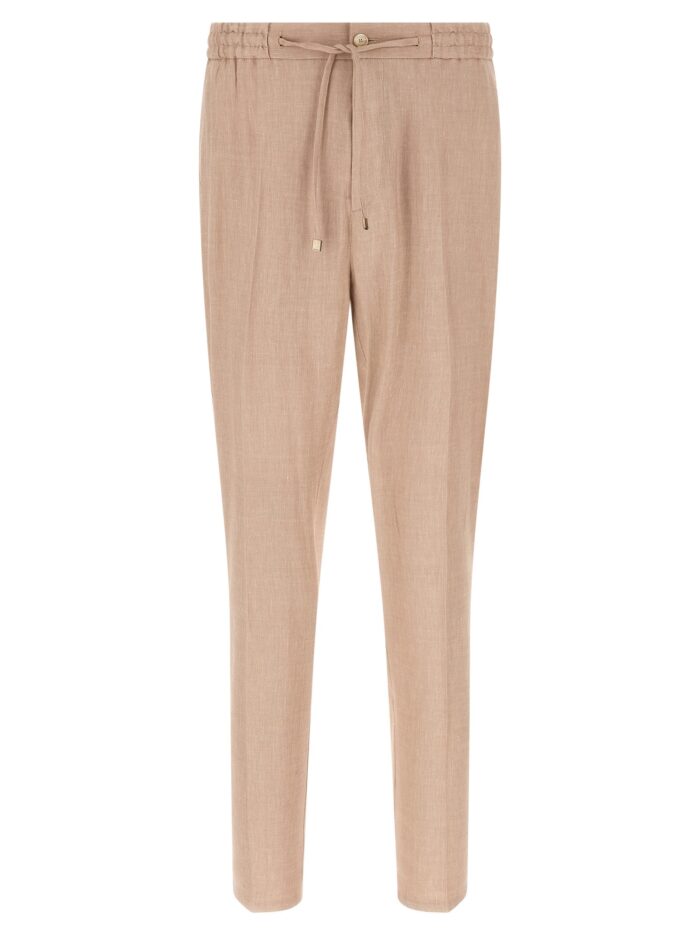 etro flamed linen joggers Etro Flamed Linen Joggers