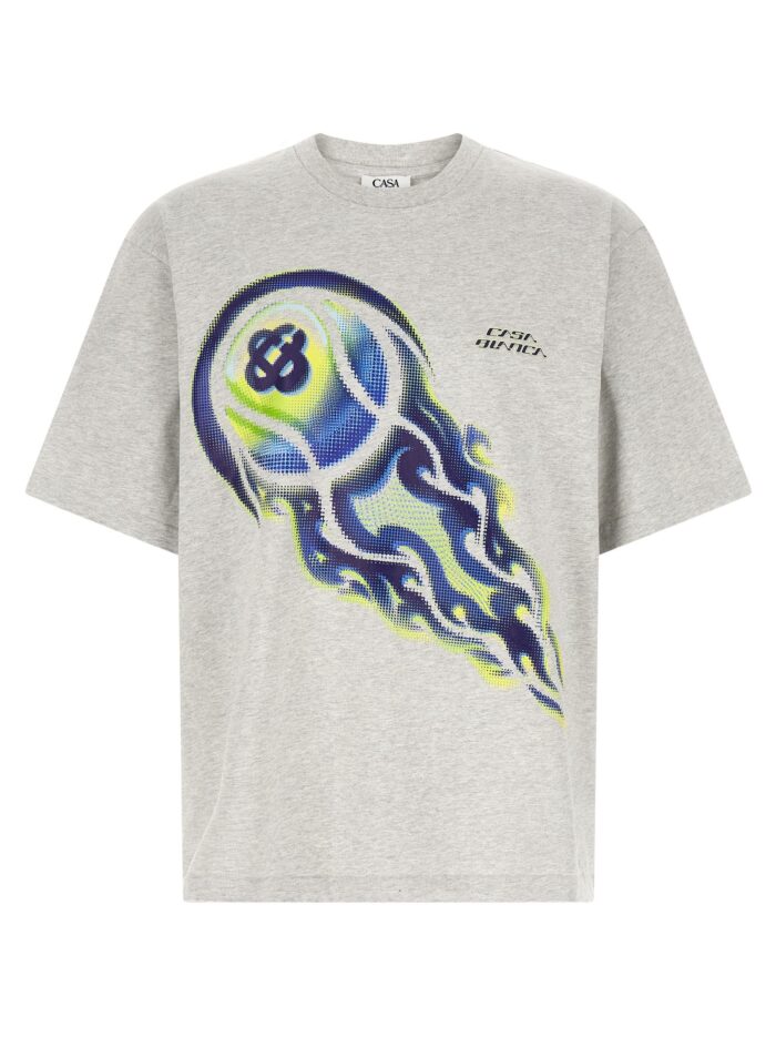 casablanca 'flaming tennis ball' t shirt CASABLANCA 'Flaming Tennis Ball' T-shirt